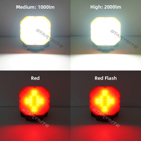 STARYNITE Lampe de travail portable LED rechargeable 2000 lumens avec batterie au lithium 4000 mAh pour réparation automobile et camping