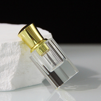 Mini bouteille d'huile en cristal élégante de 1ml recharge arabe boîte d'emballage portable de bouteille d'huile d'oud en cristal