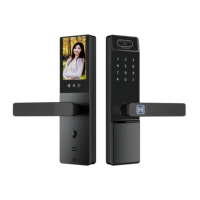 Serrure de porte intelligente avec reconnaissance de la veine de la paume du doigt 3D, empreinte digitale, caméra WiFi Tuya, compatible avec les portes en verre