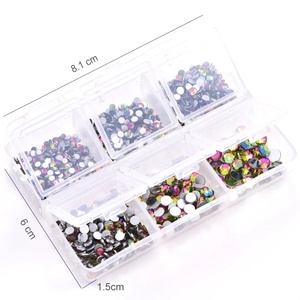 Oleeyaโรงงานขายส่งจำนวนมาก1200Pcsผสม6ขนาดคริสตัลAB Rhinestonesแก้วNon Hotfix Rhinestonesเล็บ - Product Image 6