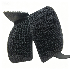 Bande auto-agrippante monopièce en polyester/nylon écologique, adhésif puissant simple face, pour vêtements, noir et <span class=keywords><strong>blanc</strong></span>, fournie directement par l'usine - Product Image 4