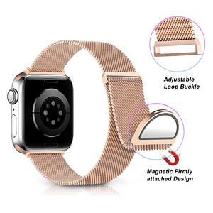 Bracelet de remplacement en acier inoxydable de qualité supérieure RYB pour <span class=keywords><strong>Apple</strong></span> <span class=keywords><strong>Watch</strong></span> Ultra, séries 11/10/9/8/<span class=keywords><strong>7</strong></span>/6/5/4/3/2 et SE, bracelet en métal durable - Product Image 5