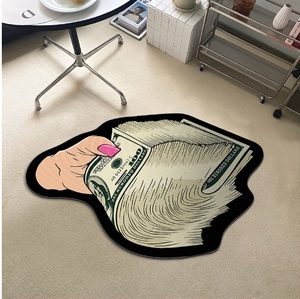 Tappeto Economico Moderno con Stampa Digitale, Divertente Tappeto 3D Spesso, Personalizzabile con Motivo a Banconote, Antiscivolo, Decorativo - Product Image 4
