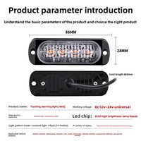 Nouvelles feux latéraux stroboscopiques 12V-24V en alliage d'aluminium pour camion, 4 LED haute luminosité, feux de freinage clignotants pour moto/voiture