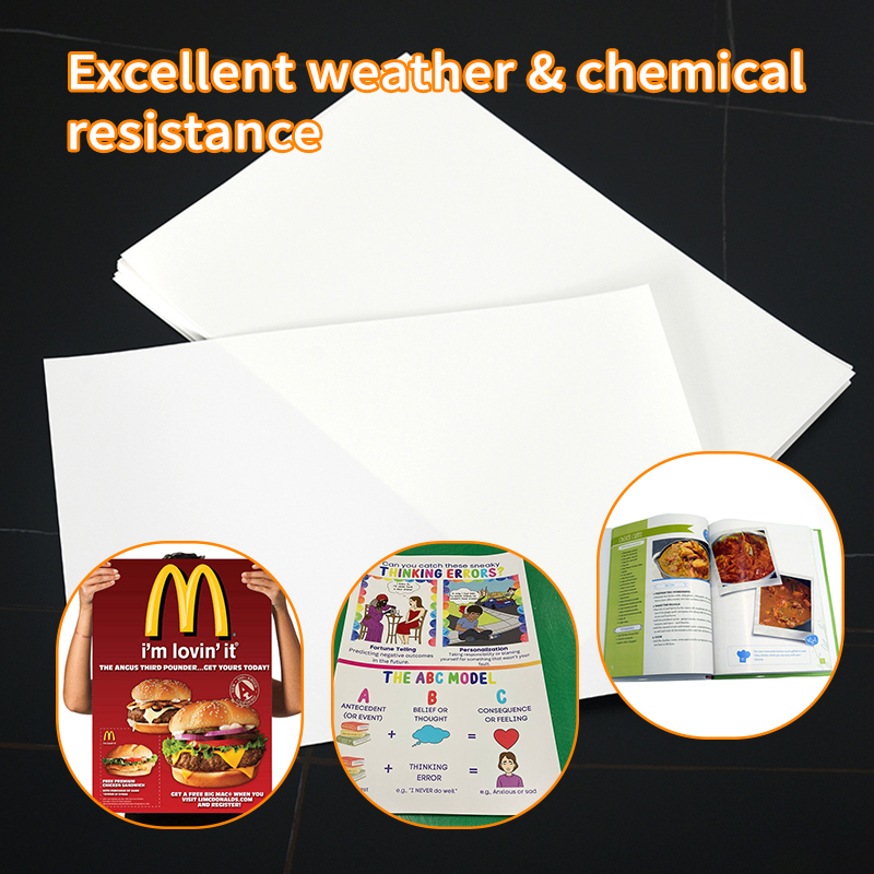 No Bubbles Waterproof Self-Adhesive PP Synthetic Paper, Tear-Resistant, Eco-Friendly, Ideal for Advertising Posters