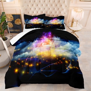Tùy Chỉnh Polyester Kỹ Thuật Số Không Gian Sao Mô Hình In Duvet Set Chất Lượng Cao Da Thân Thiện Duvet Bộ Đồ Giường Đặt - Product Image 4