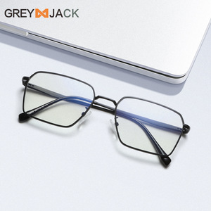 Montures de lunettes rectangulaires en métal Greyjack, monture complète, anti-lumière bleue, unisexe G023OP - Product Image 4
