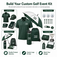 Conjunto de Uniforme de Golf Personalizado con Camiseta Polo, Gorra, Visera, Guante, Toalla y Bolsa Deportiva para Equipos y Marca del Club