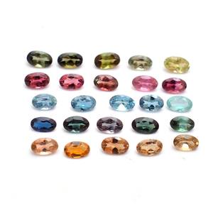 AAA + Multi Tourmaline Naturelle 3x5mm Pierres Précieuses Lâches Facettes Oval Cut Stone Mix Gemstone Semi Precious Gemstone Loose Cut Stone For Jewelry - Product Image 1