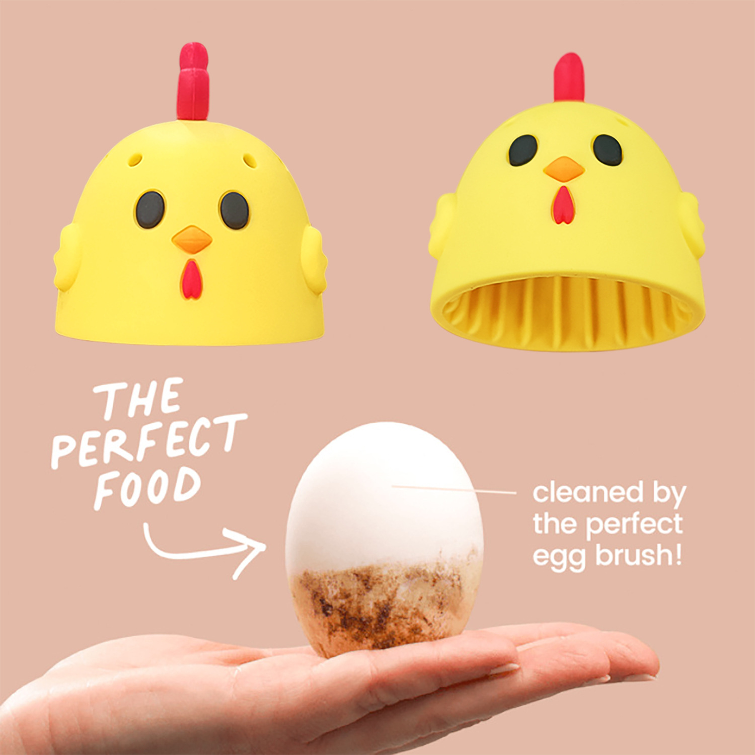 Hot Sale Food Grade Egg Cleaning Brush and Scrubber Set Fresh Egg Poacher and Chicken Silicone Tools