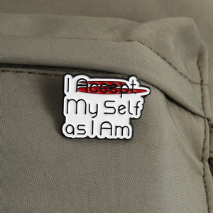 Pins de Esmalte con Frase de Autocomprensión, Broche de Solapa con Citas de Autogestión, Joyería al por Mayor - Product Image 3