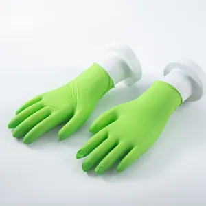 Disposable Apple Green High Elastic Powder-free Thickened Household Protective Food Grade Nitrile Gloves Work Cheap Gloves