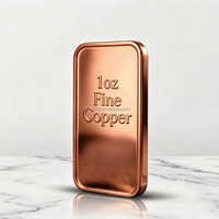 Lingote Cuadrado de Cobre Puro Pulido 999 de 1oz para Inversión