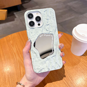 Ins không thường xuyên Gương 3D nhăn kết cấu cho <span class=keywords><strong>Iphone</strong></span> trường hợp sang trọng điện thoại di động phụ kiện cho <span class=keywords><strong>Iphone</strong></span> 11 12 13 14 15 16 Pro Max - Product Image 4