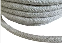 Corde en fibre de silicate d'aluminium tressée carrée, matériaux de prévention des incendies et d'isolation, corde ronde en fibre céramique