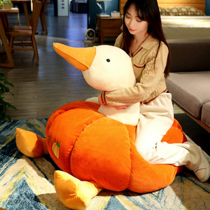 Simpatico Peluche a Forma di Oca, Cuscino Decorativo a Forma di Zucca, Peluche a Forma di Anatra, Regalo Divertente per Matrimoni - Product Image 4