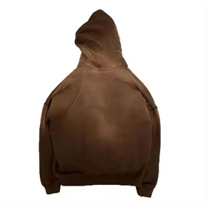 Sudadera con capucha lavada con ácido de alta calidad térmica doble, Sudadera con capucha de invierno hecha a medida, nuevo estilo, 100% algodón, sudaderas con capucha para hombre - Product Image 3
