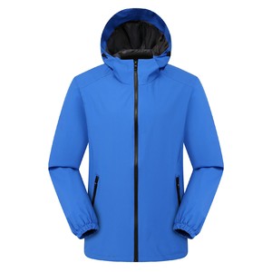 Outdoor Windproof <b>Jacket</b> Unisex Polyester Fleece Lined Navy Blue Orange Bright Red Sky Blue Black Gray Solid - Product Image 1