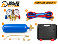 Kit de chalumeau à oxygène portable 2L, outil professionnel de soudage de tuyaux en cuivre, kit de soudage et de découpe à gaz, étui