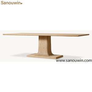 Modern <strong>Rustic</strong> Solid <strong>Wood</strong> <strong>Dining</strong> <strong>Table</strong> for Living Room, Kitchen, Villa &amp; Commercial Use - Product Image 4