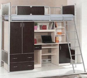 <span class=keywords><strong>Lit</strong></span> superposé en bois stable avec bureau intégré, facile à installer, idéal pour les dortoirs scolaires, les hôpitaux, les maisons, directement de l'usine - Product Image 6