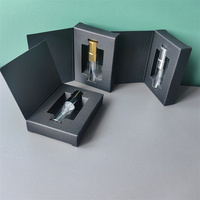 Caja de Perfume Moderna, Ecológica, Reciclable e Impermeable, Mini Caja de Papel Cuadrada Blanca y Negra para Viajes, Embalaje de Regalo para Aceites de Fragancia