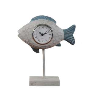Réveil décoratif en résine motif poisson marin, idéal pour la décoration de maison de style côtier et comme cadeau de pendaison de crémaillère - Product Image 3