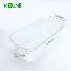 Tùy chỉnh dùng một lần thermoforming rõ ràng cấp thực phẩm Pet hình chữ nhật 5L <span class=keywords><strong>Ice</strong></span> <span class=keywords><strong>Cream</strong></span> hộp nhựa với nắp - Product Image 4