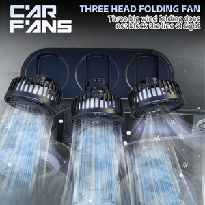 Nouveau ventilateur <span class=keywords><strong>de</strong></span> refroidissement d'air <span class=keywords><strong>de</strong></span> voiture USB DC12V/24V à trois têtes, 3 vitesses réglables, rotatif à 360 degrés, avec pales <span class=keywords><strong>de</strong></span> 4 pouces, 5V 24V 12V, 2025 - Product Image 6