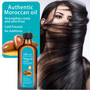 Huile capillaire à l'argan et au squalane du Maroc Mestin - Extraits végétaux hydratants |   Formule de soin lissant pour améliorer les frisottis et les nœuds 100 ml - Product Image 3