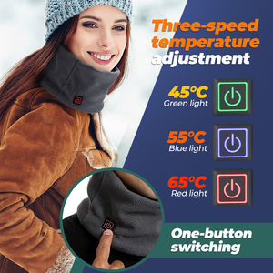 Calentador de cuello con calefacción USB para hombres y mujeres, bufanda térmica eléctrica de lana de invierno para ciclismo, esquí, Camping - Product Image 4