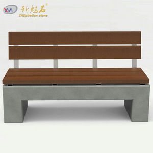 Nuevo Banco de Hormigón para Exteriores Magic Stone con Asiento de Madera para Parques y Paisajes - Product Image 4