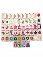 Tuiles de Mahjong américaines en acrylique à thème courses de chevaux en nacre, 160 pièces, coffret cadeau pour la maison, pour le divertissement et les jeux de société