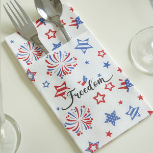 Factory Direct Disposable Dust-Free <strong>Napkin</strong> Fork and Knife <strong>Set</strong> in Custom Paper Bag for Western Restaurant Hotel - Product Image 4