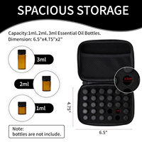 Boîte à huiles essentielles légère de qualité industrielle, capacité de 30 flacons de 1 ml à 3 ml, sac de rangement de voyage anti-poussière