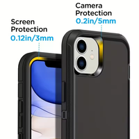Étui de protection robuste pour iPhone SE 7 8 Plus XR XS Max 11 12 13 14 15 16 17 Pro Max, protection résistante aux chocs, coque robuste