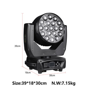 Luz Móvil Limin de 19 LED, Enfocable, con Cambio de Color, Iluminación para Escenarios, Uso en Interiores, Bodas - Product Image 3