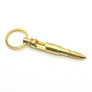 3D Bullet Design Bottle Opener Gold Color <b>Key</b> Chain Custom Metal Keychain for Pet Tags (Animal Shape Options) - Product Image 1