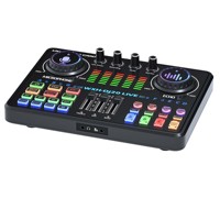 Carte son portable professionnelle DJ20 et interface d'enregistrement musical en studio, son et mixage audio pour PC, téléphone, diffusion