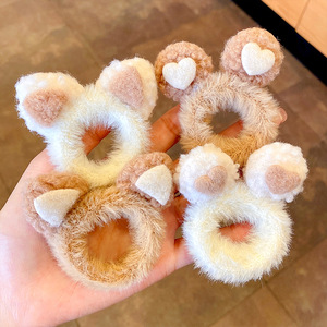 حبل مرن لشعر الأطفال بآذان القطة من MIO إكسسوارات شعر دافئة للشتاء للنساء والفتيات بشعر كرتوني - Product Image 2