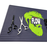 Tapis magnétique en caoutchouc PVC pour station de barbier, table de comptoir de salon de coiffure