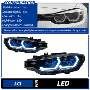 AURON Phares avant LED pour voiture 6000K 36W 6000 Lumens Puce LED Série 3 F30/F35 2013-2018 12V Nouvelle Lumière de Remplacement Améliorée - Product Image 3