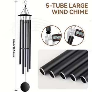 Campanas de Viento Colgantes de Aluminio Estilo Art Deco de 65 Pulgadas, Resistentes a la Intemperie y al Agua, para Uso en Interiores y Exteriores - Product Image 4