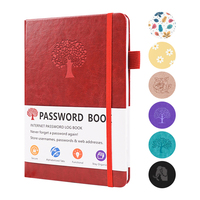 Carnet de notes personnalisé avec logo, couverture rigide en cuir PU A5 B6, carnet d'adresses, carnet de mots de passe
