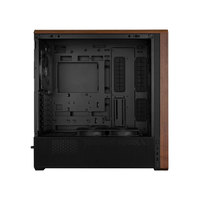 Boîtier d'ordinateur Lian Li L217 avec panneau frontal en bois, boîtier de jeu, châssis PC, panneau latéral en verre, noir, tour de bureau