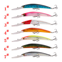 Luya 20cm 23g perles cliquetis renforcé pêche en mer appât dur artificiel longue portée flottant méné longue langue plaque basse ABS