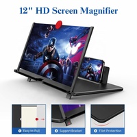 MorSun 12" Screen Magnifier 3D HD Cell Phone Magnifying Screen Enlarger Projector for Movies Videos and Gaming