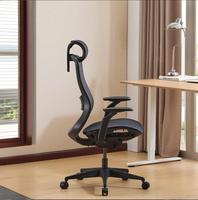 Chaise de bureau de direction ergonomique pivotante en maille intégrale moderne à dossier haut de luxe