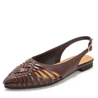 Sandales plates tissées à bout fermé et à bride arrière pour femmes, chaussures légères et tendance pour l'été, le quotidien, les trajets, le shopping et les loisirs