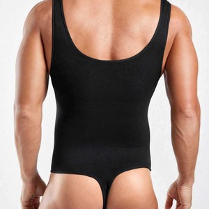 Tuta da uomo in Nylon canottiera per adulti tuta attillata da ginnastica per danza Fitness tuta modellante corpo in maglia traspirante - Product Image 2